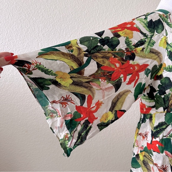 ALICE + OLIVIA Marva Floral Print Multicolor Tropical Belted Mini Dress Sz. XS - Picture 12 of 15